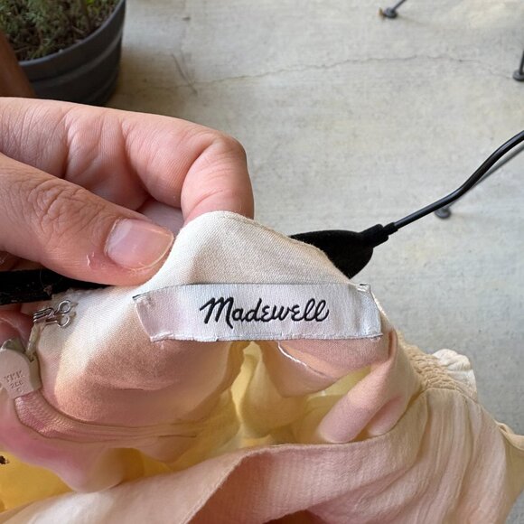 NWOT Madewell Cream Summer Dress Size 14 - Picture 3 of 3